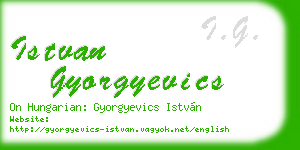 istvan gyorgyevics business card